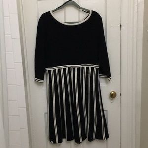 Black and white sweater dress from Dress Barn